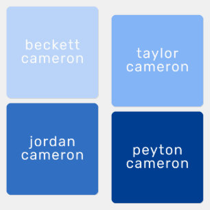 Étiquettes Nom sur le fer bleu sur les vêtements