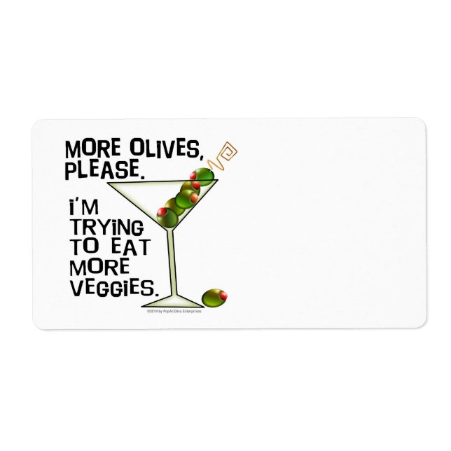 ÉTIQUETTES NOMINALES, ÉTIQUETTES - Plus d'Olives - (Devant)