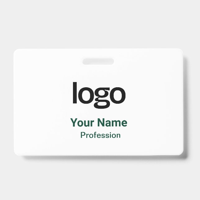 Étiquettes Nominatives Badges Vert Foncé (Avant)