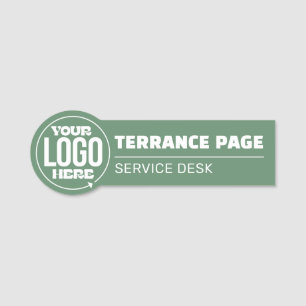 Étiquettes nominatives d'entreprise avec logo magn