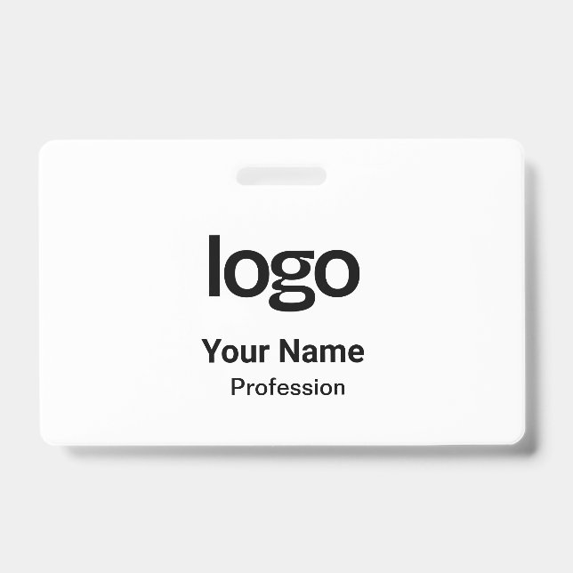 Étiquettes nominatives noires et blanches Badges (Avant)