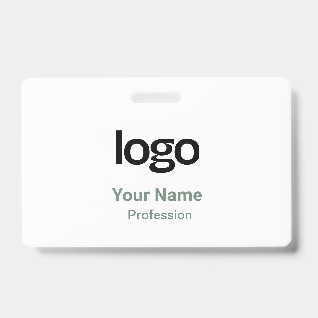 Étiquettes nominatives vert sauge Badges (Avant)
