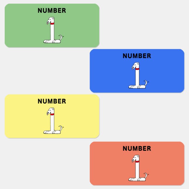 Étiquettes Numéro un chien (Groupe)