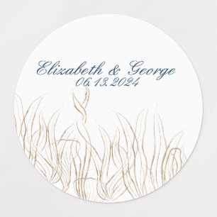 Étiquettes Océan sous la mer Mariage élégant