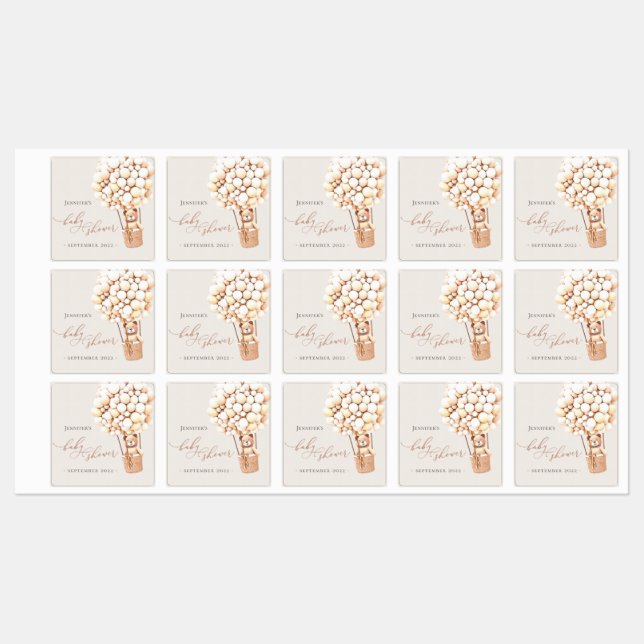 Étiquettes On Peut Attendre ! Baby shower (Feuille)