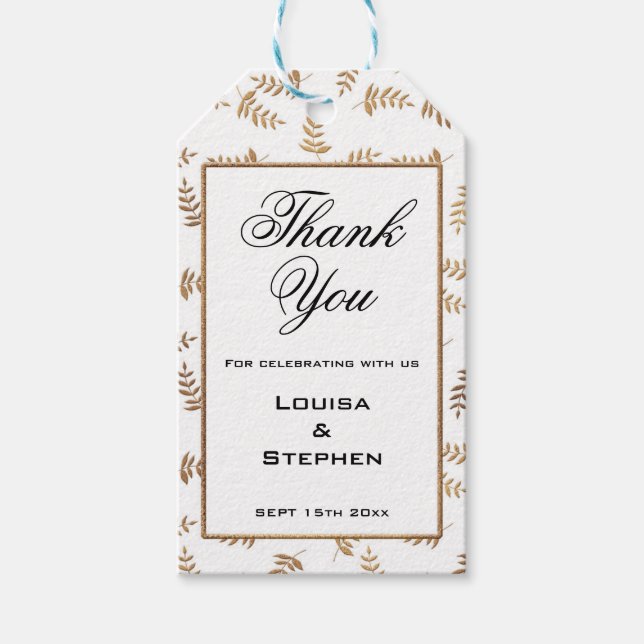 Étiquettes or et Merci blanc (Devant)
