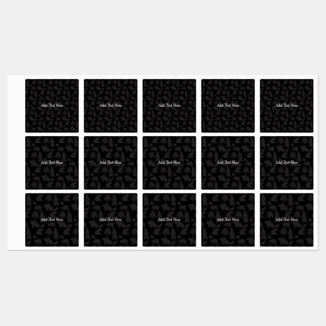 Étiquettes Ours noir (Feuille)