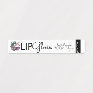 Étiquettes Packaging de la marque de gloss à lèvres Tropical