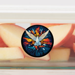 Étiquettes Paix sur Terre Vitrail Dove Conception de Noël