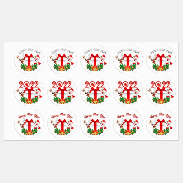 Étiquettes papá Noel variadas para navidad (Feuille)