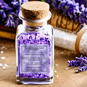Étiquettes Papier mauve imperméable et cosmétiques au savon n