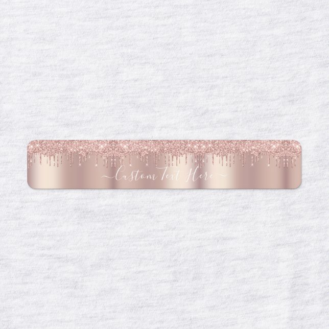 Étiquettes Parties scintillant rose Gold Blush - Ajouter du t (Design 3)
