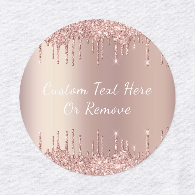 Étiquettes Parties scintillant rose Gold Blush Drivers Texte  (Design 3)