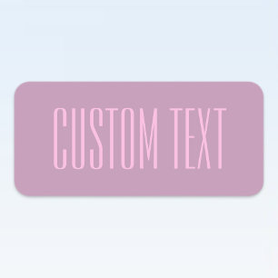Étiquettes Pastel Violet & Rose Clair Texte Moderne Éditabl
