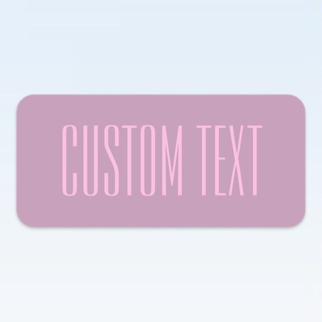 Étiquettes Pastel Violet & Rose Clair | Texte Moderne Éditabl (Créateur téléchargé)