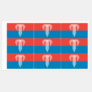 Étiquettes patriotiques avec drapeau de Kansas Cit