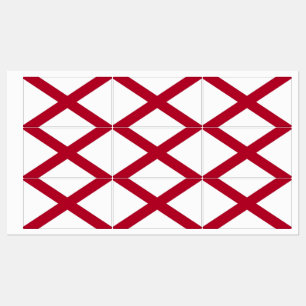 Étiquettes patriotiques avec drapeau de l'Alabama
