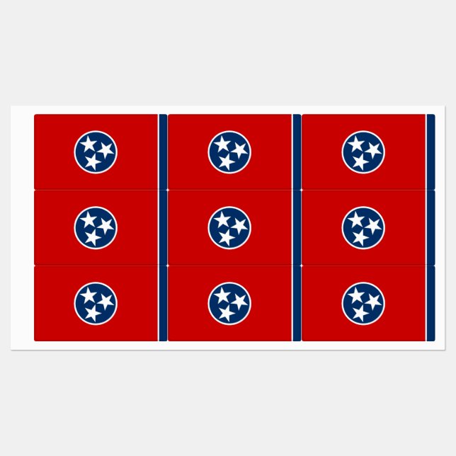 Étiquettes patriotiques avec drapeau de l'État du  (Feuille)