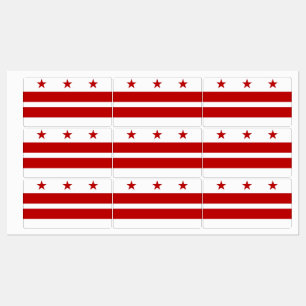 Étiquettes patriotiques avec drapeau de Washington