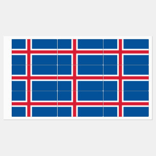 Étiquettes patriotiques avec drapeau d'Islande