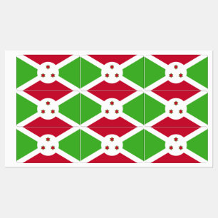 Étiquettes patriotiques avec drapeau du Burundi