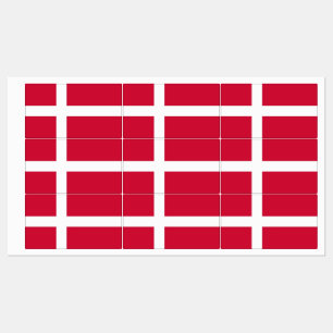 Étiquettes patriotiques avec drapeau du Danemark