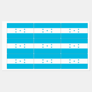 Étiquettes patriotiques avec drapeau du Honduras