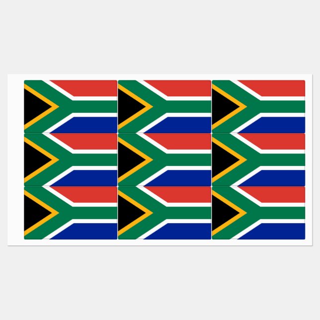 Étiquettes patriotiques avec le drapeau de l'Afriq (Feuille)