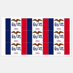 Étiquettes patriotiques avec le drapeau de l'Etat