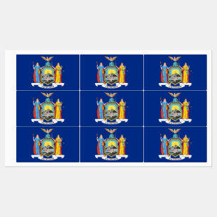 Étiquettes patriotiques avec le drapeau de l'État 