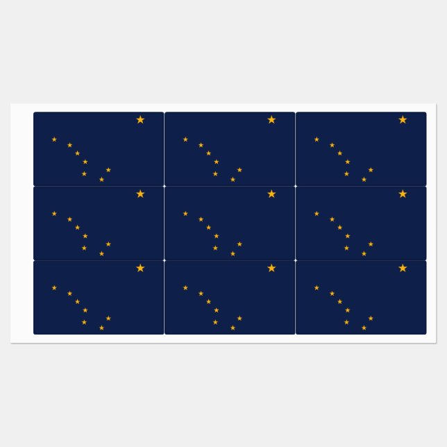 Étiquettes patriotiques avec le drapeau de l'Etat  (Feuille)