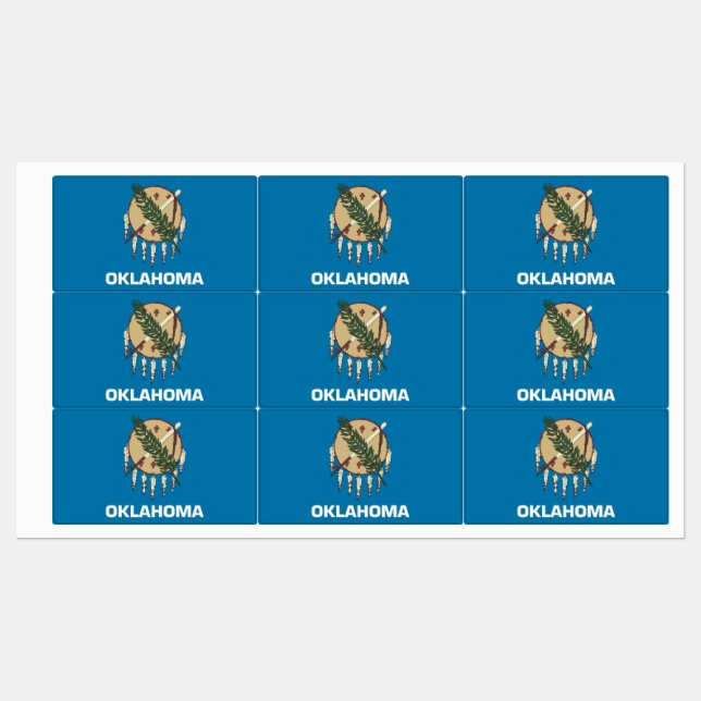 Étiquettes patriotiques avec le drapeau de l'État  (Feuille)