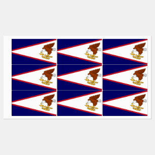 Étiquettes patriotiques avec le drapeau des Samoa