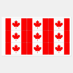 Étiquettes patriotiques avec le drapeau du Canada