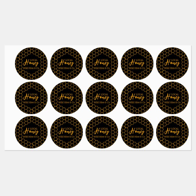 Étiquettes Peigne de miel - Arrière - plan noir ou blanc (Feuille)