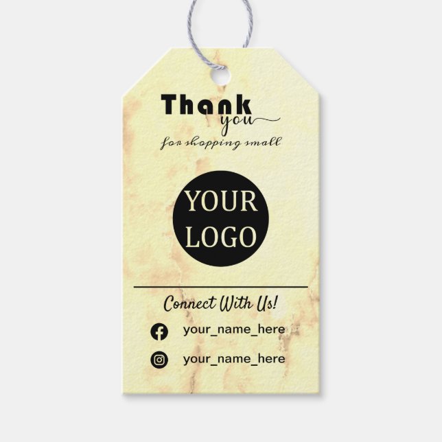 Étiquettes pendentif personnalisées imprimées marb (Devant)