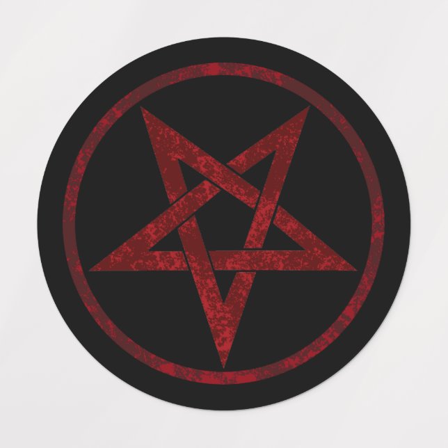 Étiquettes Pentagram Red Devil (Design 2)