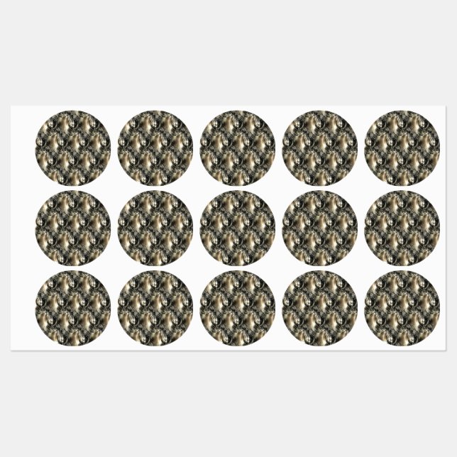 Étiquettes Perles dorées (Feuille)