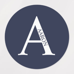 Étiquettes personnalisées avec monogramme et nom