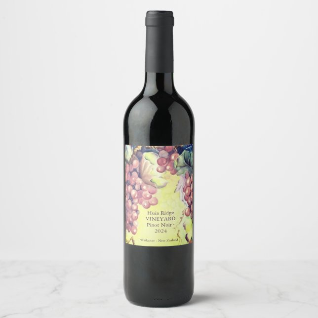Étiquettes personnalisées de bouteilles de vin de  (Devant)
