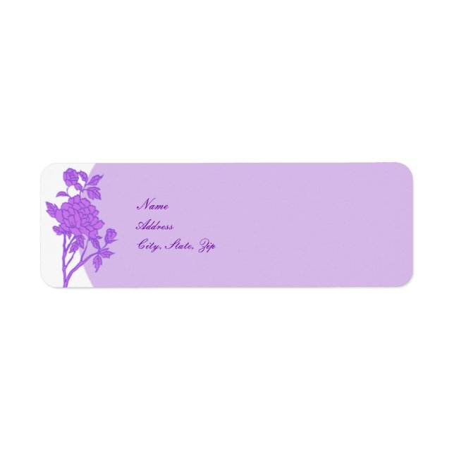 Étiquettes personnalisées Fleur Violette (Devant)