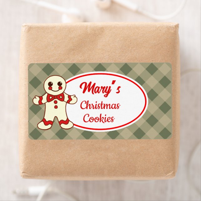 Étiquettes personnalisées pour biscuits de Noël (En situation)