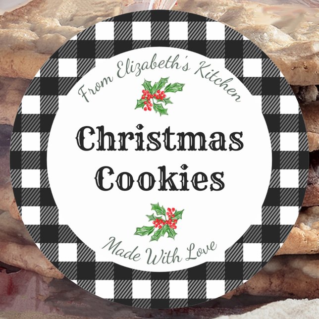 Étiquettes personnalisées pour biscuits de Noël bl (Créateur téléchargé)
