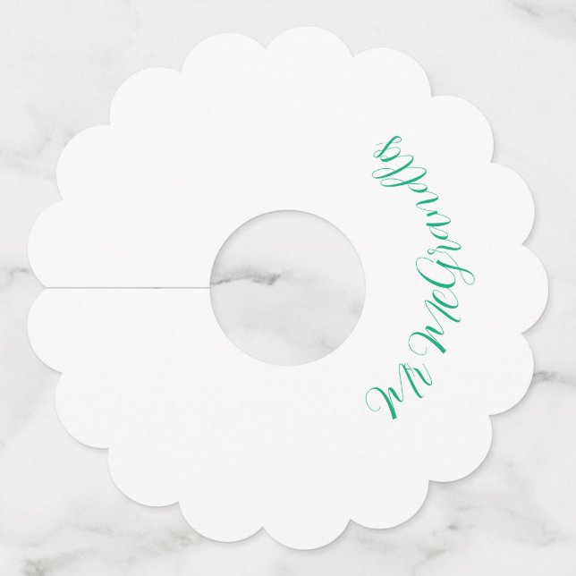 Étiquettes personnalisées pour verres à vin (Devant)