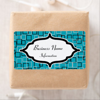 Étiquettes personnalisées turquoise rétro