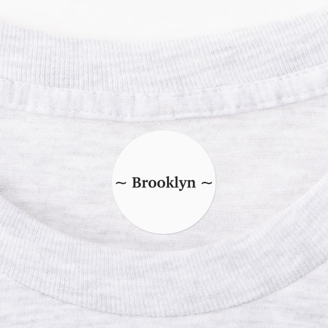 Étiquettes personnaliser changement nom texte blanc noir (Apposé)