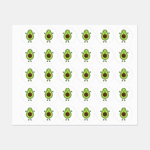 Étiquettes Petit avocat mignon