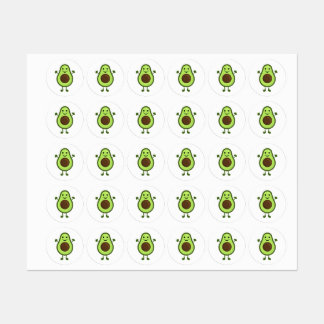 Étiquettes Petit avocat mignon