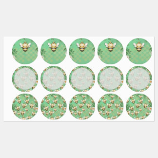 Étiquettes Petite bee buzz boisson alimentaire autocollants é