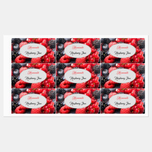 Étiquettes Photo de fruits frais confiture maison avec texte